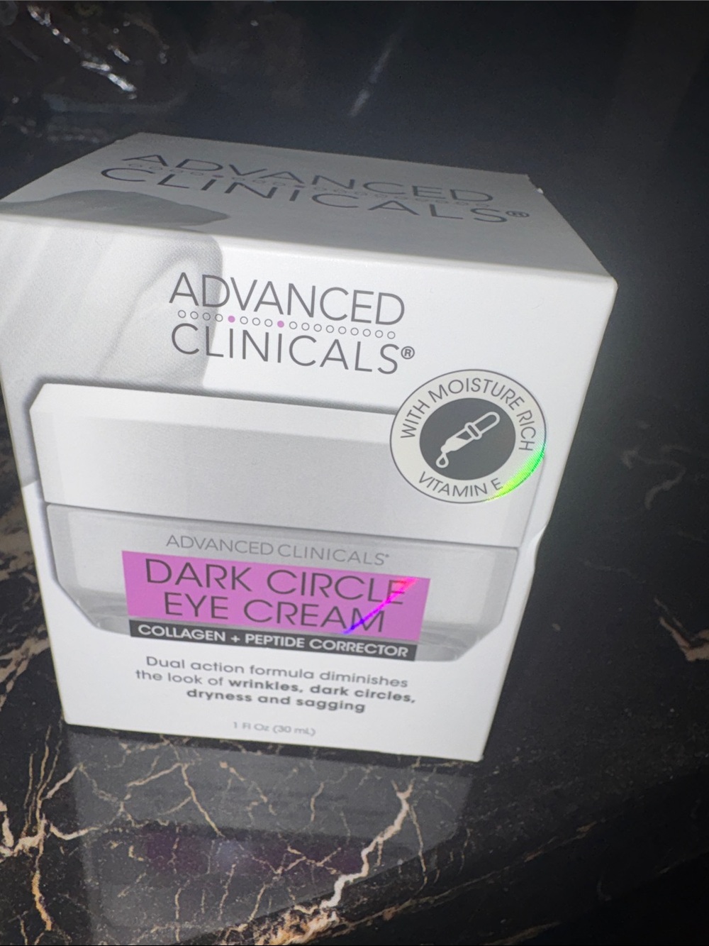 Advanced Clinicals Dark Circle Eye Cream - White & Pink box never opened